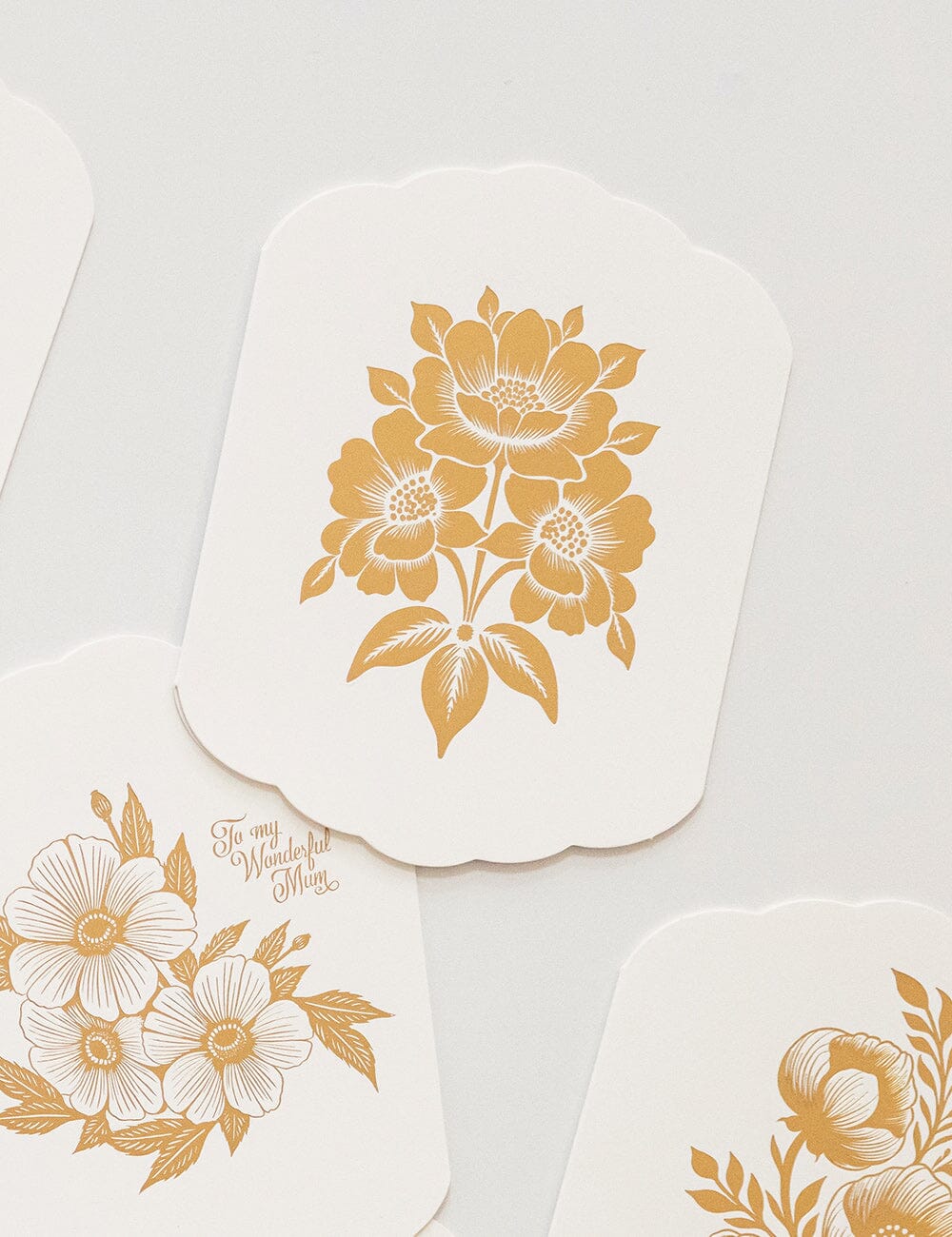 Scallop Card - Bouquet Blank