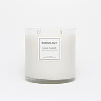 Thumbnail for Lotus Flower candle in in a classic glass with 4 wicks | Pure Soy wax | Non Toxic | Bordeaux Candles