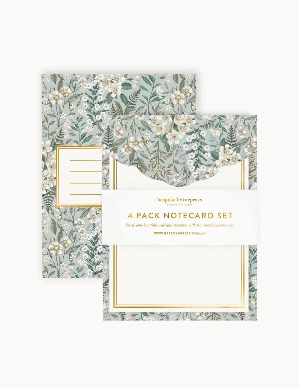 Notecard Set - Ivory Garden 4pk