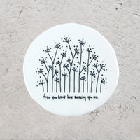 Coasters Floral Round Porcelain - Hope You Know