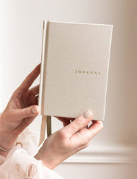 Linen Bound Pocket Journal - Desert Sand (Lined)