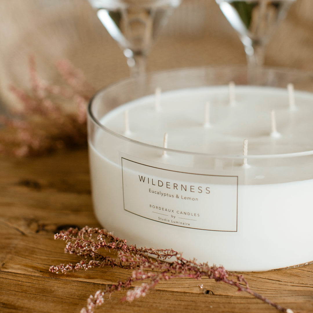 Eucalyptus and Lemon outdoor candle in glass jar | Bordeaux Candles | Bordeaux Collective