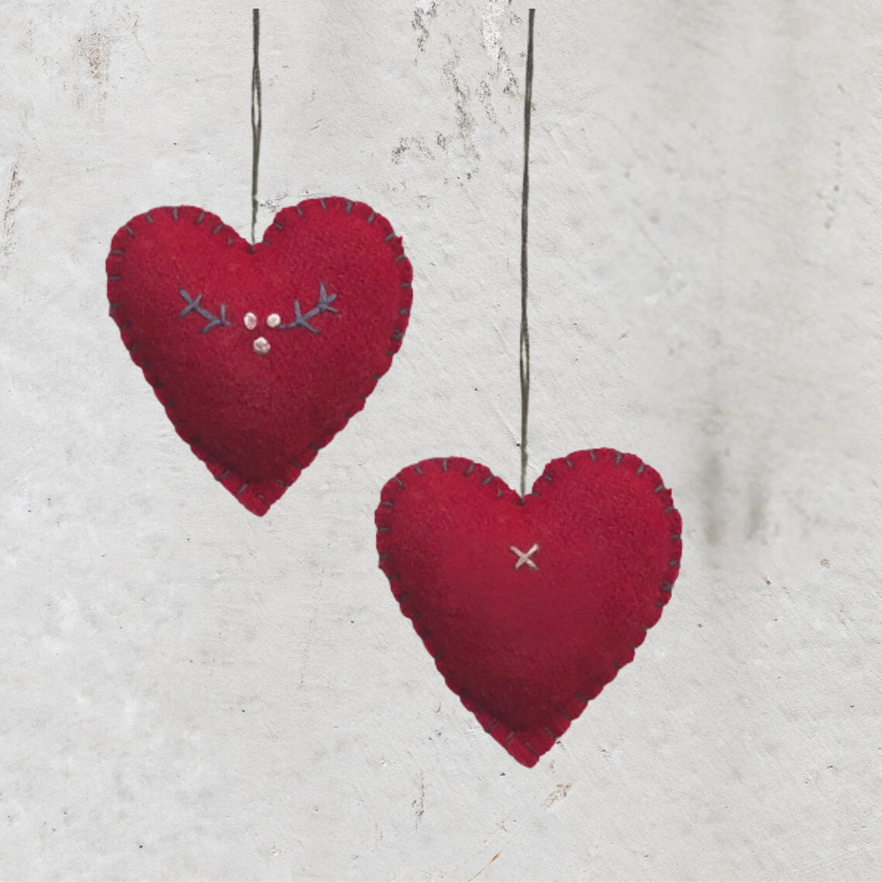 Felt Embroidered Heart