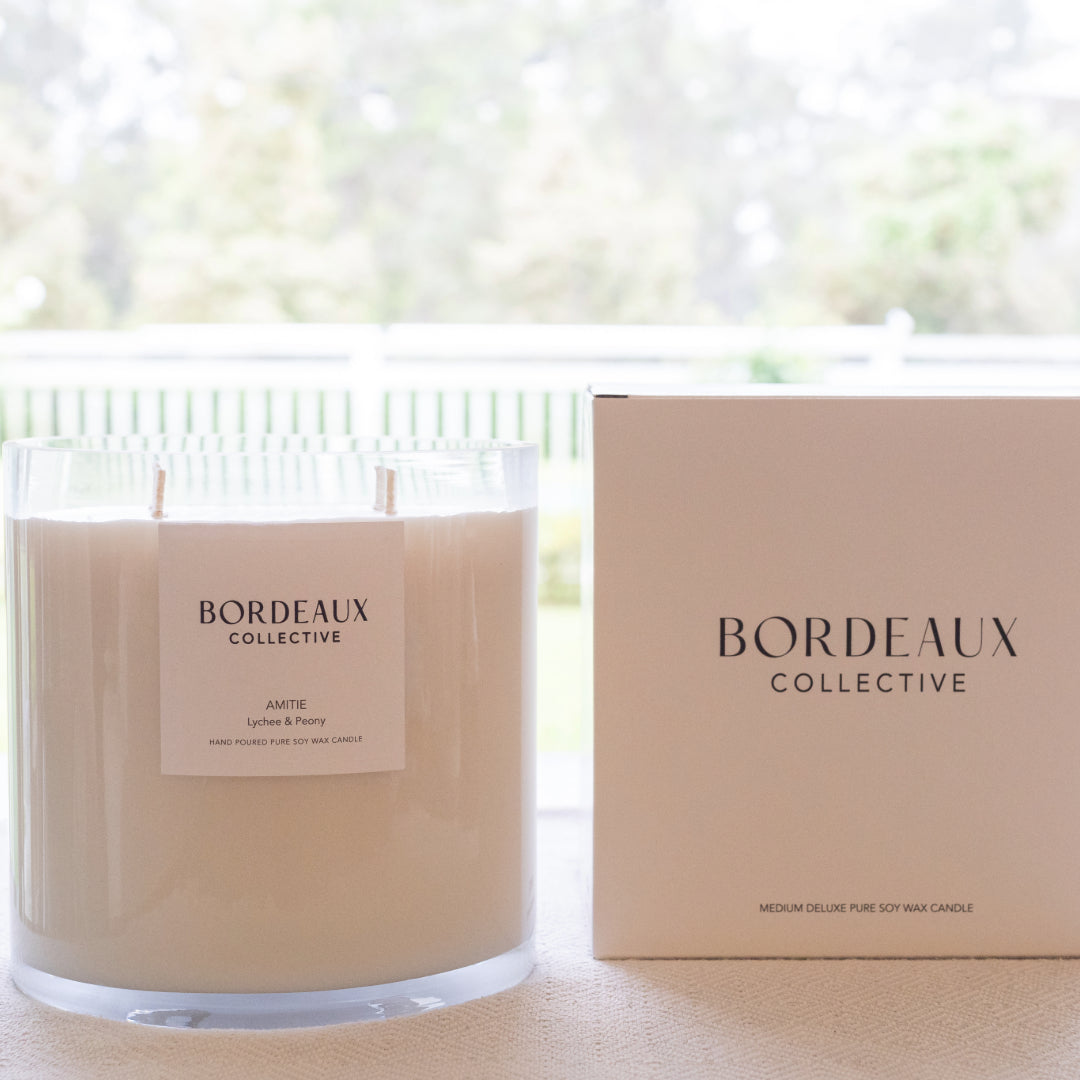 AMITIE - Lychee & Peony Medium Deluxe Candle