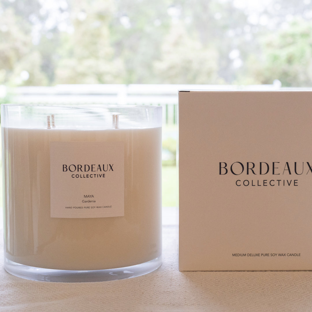 MAYA - Gardenia & Star Jasmine Medium Deluxe Candle