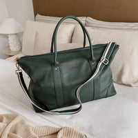 Alexis Stripe Weekender Travel Bag - Forest Green Stripe