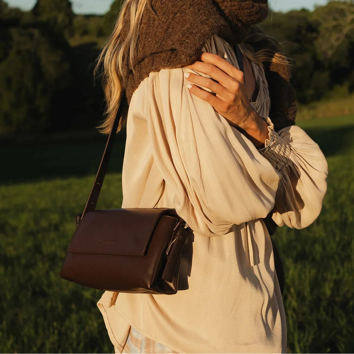 Sophia Cross Body Bag - Chocolate
