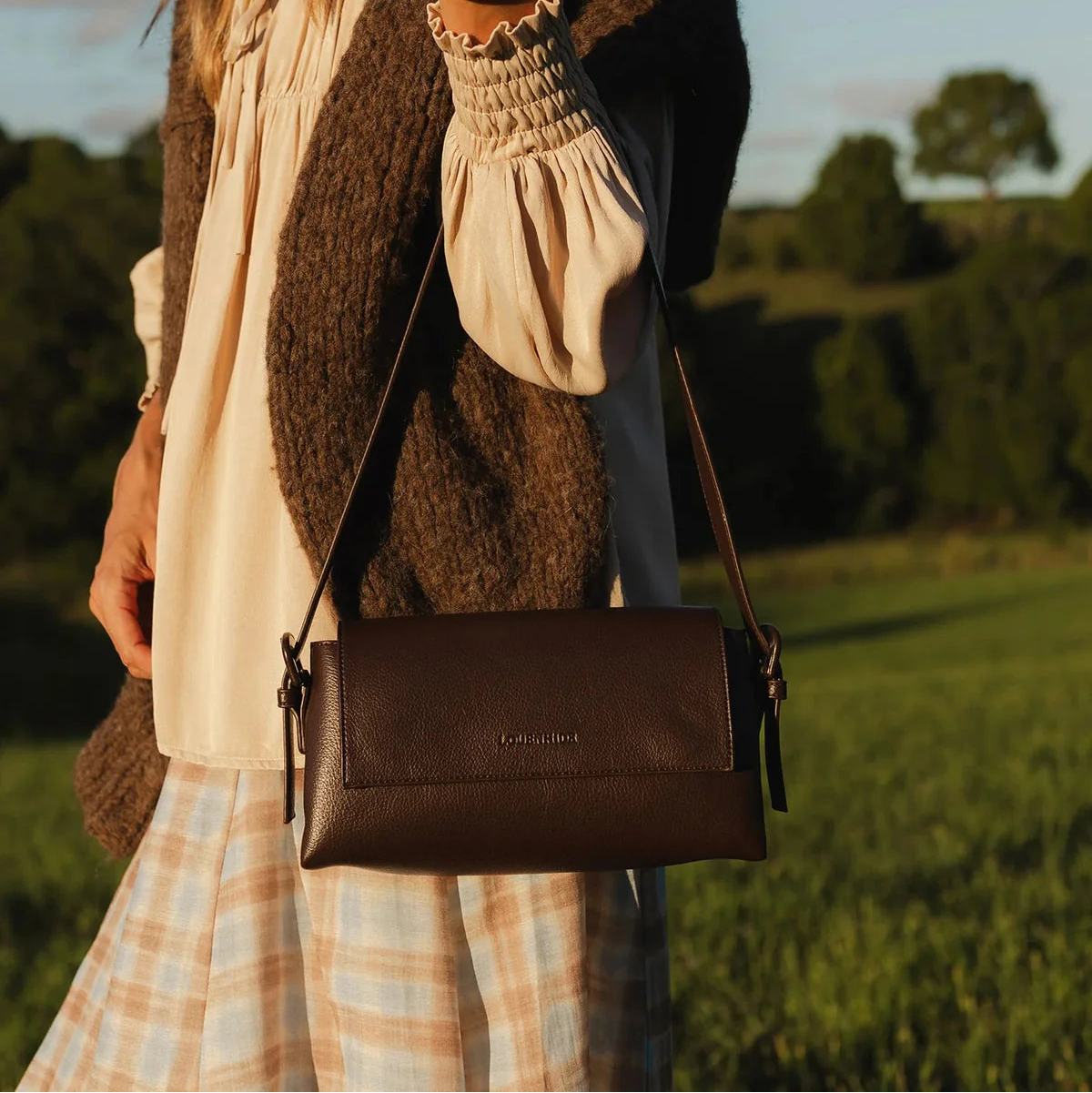 Sophia Cross Body Bag - Chocolate