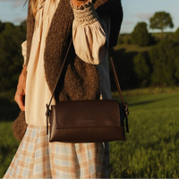 Sophia Cross Body Bag - Chocolate