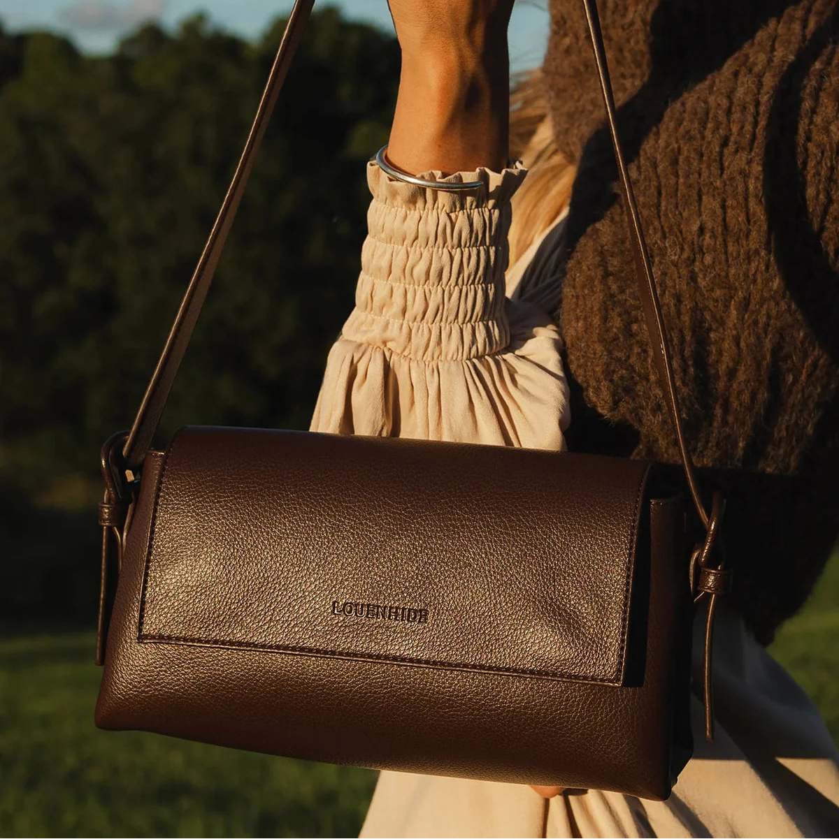 Sophia Cross Body Bag - Chocolate