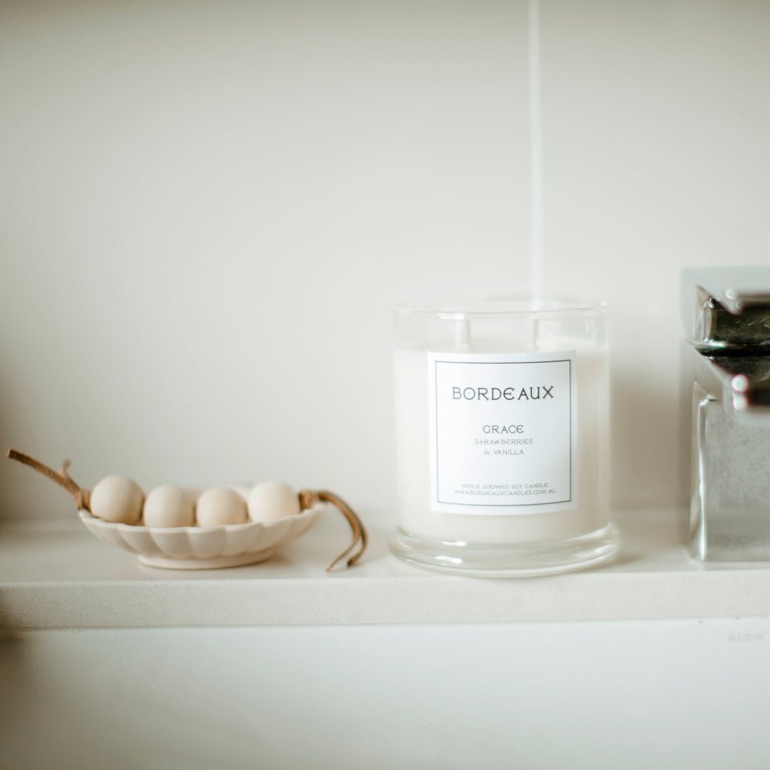 Classic Candle - Grace - Champagne & Strawberries - Bordeaux Candles